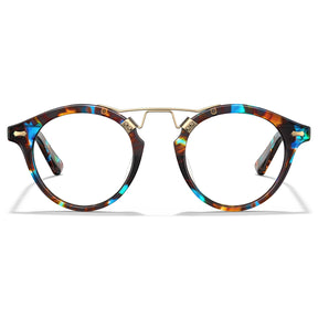 Carfia Avonpak CA5395-FC17 Tortoise Acetate Round Prescription Glasses Eyeglasses for Unisex, Front View