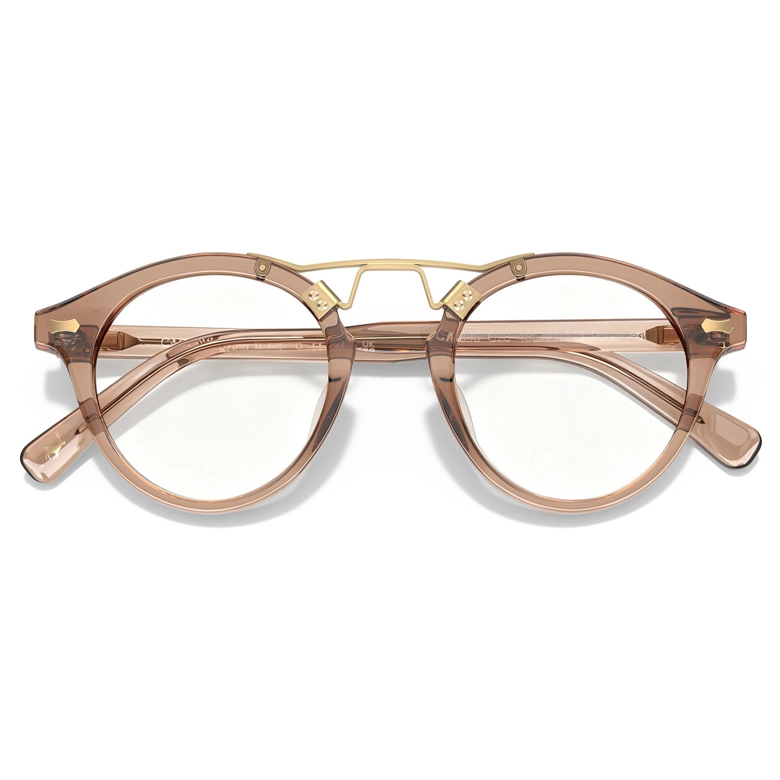 Carfia Avonpak CA5395-FC28 Tortoise Acetate Round Prescription Glasses Eyeglasses for Unisex, Detail View