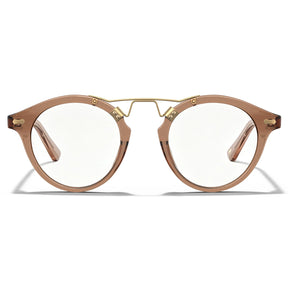 Carfia Avonpak CA5395-FC28 Tortoise Acetate Round Prescription Glasses Eyeglasses for Unisex, Front View