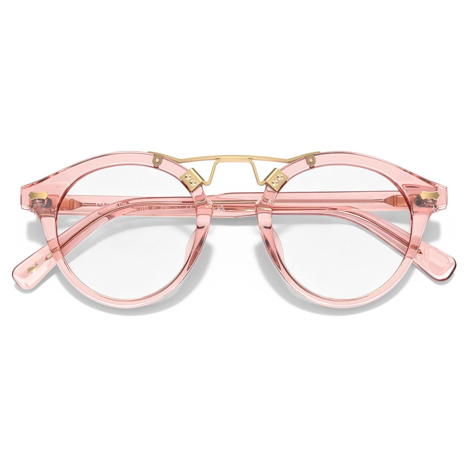 Carfia Avonpak CA5395-FC29 Pink Acetate Round Prescription Glasses Eyeglasses for Unisex, Detail View