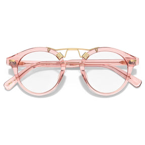 Carfia Avonpak CA5395-FC29 Pink Acetate Round Prescription Glasses Eyeglasses for Unisex, Detail View