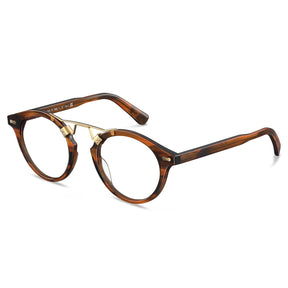 Carfia Avonpak CA5395-FL02 Brown Acetate Round Prescription Glasses Eyeglasses for Unisex, Angle View
