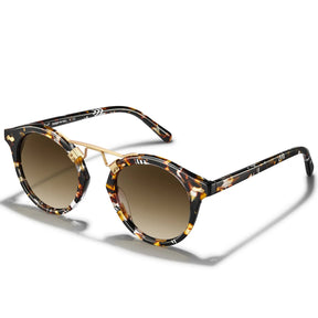 Carfia AvonPark-C03 Tortoise Acetate Round Polarized Sunglasses for Women, Angle View