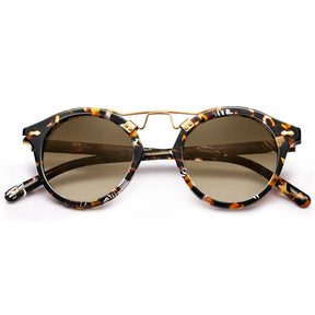 Carfia AvonPark-C03 Tortoise Acetate Round Polarized Sunglasses for Women, Detail View