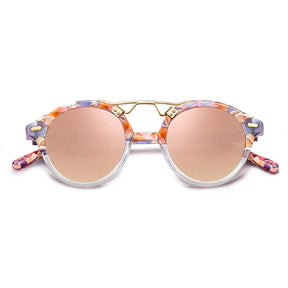 Carfia AvonPark CA5395-C09 Floral Acetate Heart Polarized Sunglasses for Women, Flatlay View