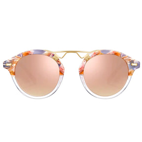 Carfia AvonPark CA5395-C09 Floral Acetate Heart Polarized Sunglasses for Women, Front View
