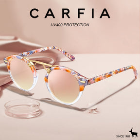 Carfia AvonPark CA5395-C09 Floral Acetate Heart Polarized Sunglasses for Women, Lifestyle View