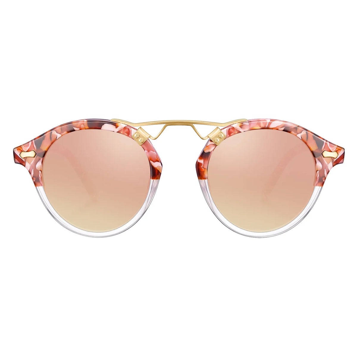 Carfia AvonPark CA5395-C15 Floral Acetate Heart Polarized Sunglasses for Women, Front View