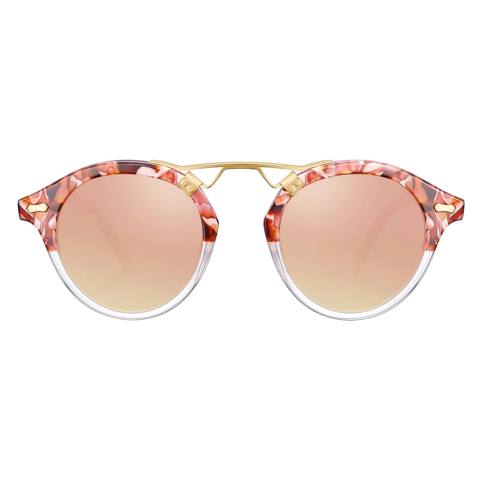 Carfia AvonPark CA5395-C15 Floral Acetate Heart Polarized Sunglasses for Women, Front View