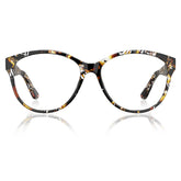 Carfia Barrie CA5396-FC08 Tortoise Acetate Round Prescription Glasses Eyeglasses for Women, Front View