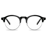 Carfia Cathom CA1962-FC01 Black Acetate Round Prescription Glasses Eyeglasses for Unisex, Front View