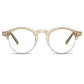 Carfia Cathom CA1962-FC05 Gold Acetate Round Prescription Glasses Eyeglasses for Unisex, Front View
