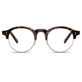 Carfia Cathom CA1962-FC07 Tortoise Acetate Round Prescription Glasses Eyeglasses for Unisex, Front View