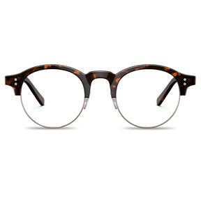 Carfia Cathom CA1962-FC07 Tortoise Acetate Round Prescription Glasses Eyeglasses for Unisex, Front View