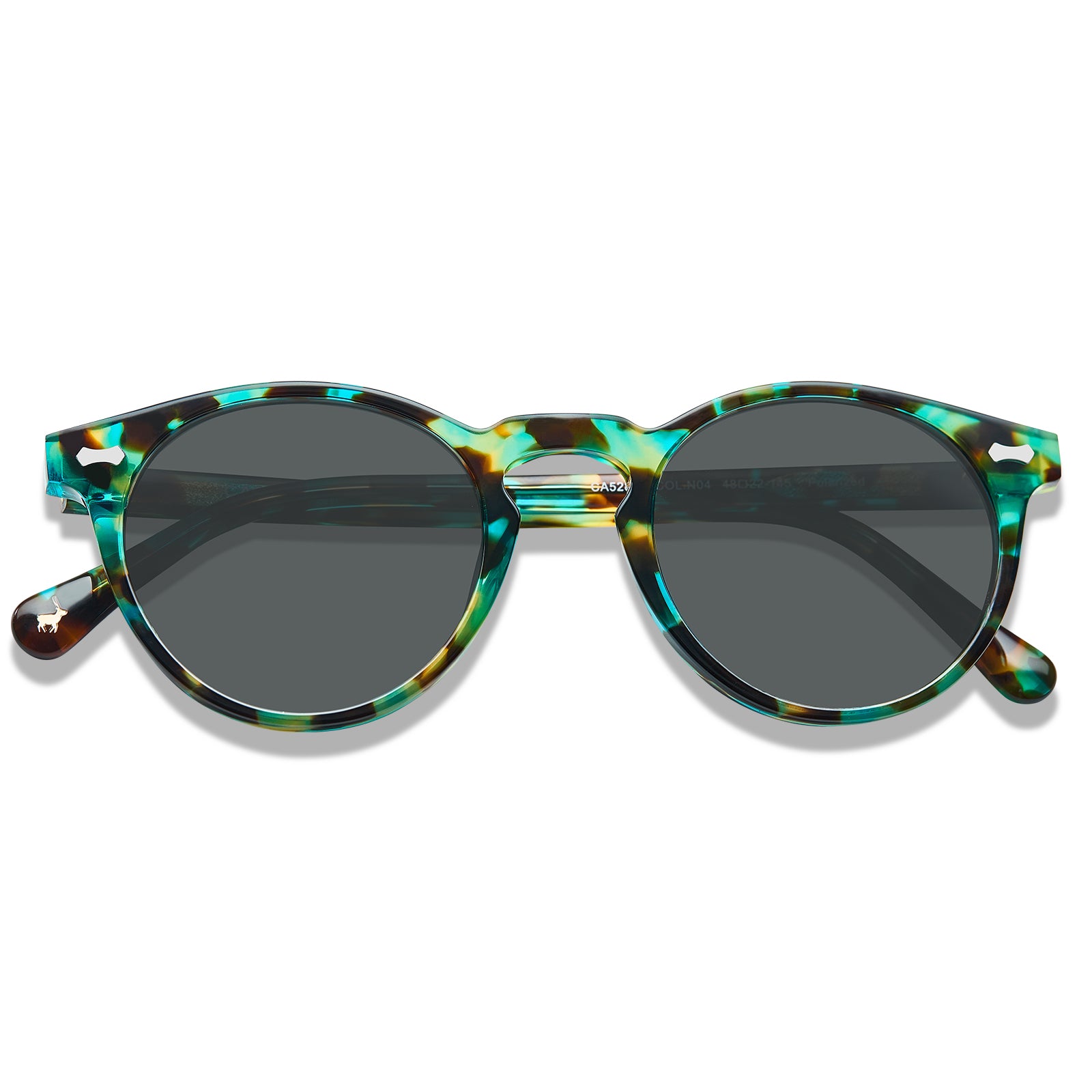 Carfia chicago-c15 women tortoise acetate prescription sunglasses, fold view	