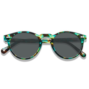 Carfia chicago-c15 women tortoise acetate prescription sunglasses, fold view	