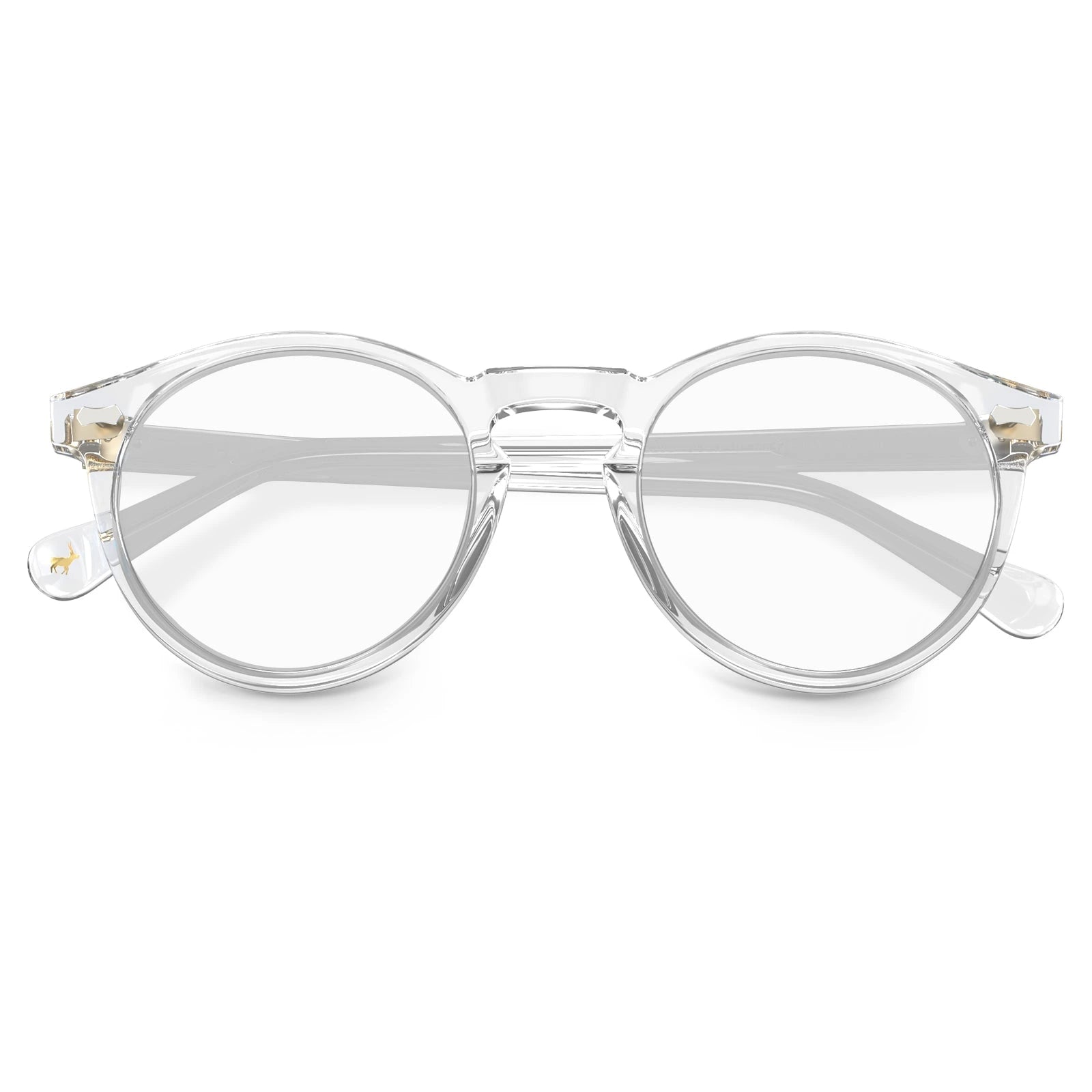 Carfia Concord CA5288-FL10 Clear Acetate Round Prescription Glasses Eyeglasses for Unisex, Detail View