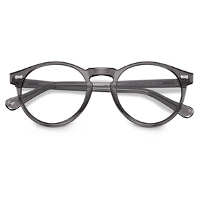 Carfia Concord CA5288FL18 Grey Acetate Round Prescription Glasses Eyeglasses for Men, Flatlay View