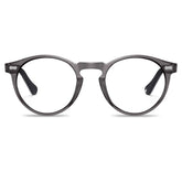 Carfia Concord CA5288FL18 Grey Acetate Round Prescription Glasses Eyeglasses for Men, Front View