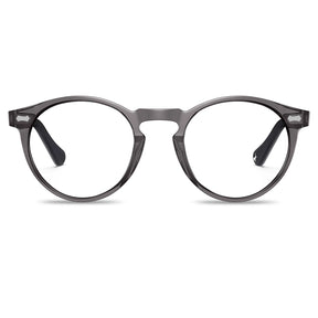 Carfia Concord CA5288FL18 Grey Acetate Round Prescription Glasses Eyeglasses for Men, Front View