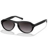 Carfia Drew CA5418-C01 Black Mixed Aviator Grey Polarized Sunglasses for Women, Three-Quarter View