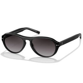Carfia Drew CA5418-C01 Black Mixed Aviator Grey Polarized Sunglasses for Women, Three-Quarter View