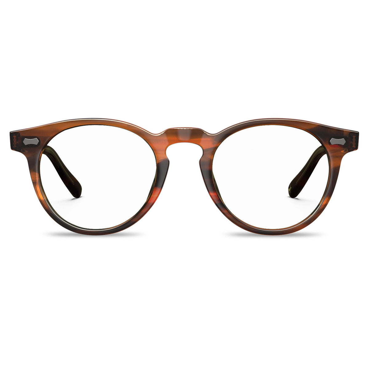 Carfia Dublin CA5506-FC02 Tortoise Acetate Round Prescription Glasses Eyeglasses for Unisex, Front View