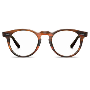 Carfia Dublin CA5506-FC02 Tortoise Acetate Round Prescription Glasses Eyeglasses for Unisex, Front View