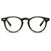 Carfia Dublin CA5506-FC03 Green Acetate Round Prescription Glasses Eyeglasses for Unisex, Front View