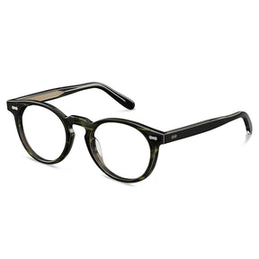 Carfia Dublin CA5506-FC03 Green Acetate Round Prescription Glasses Eyeglasses for Unisex, Side View