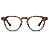 Carfia Dublin CA5506-FC04 Tortoise Acetate Round Prescription Glasses Eyeglasses for Unisex, Front View