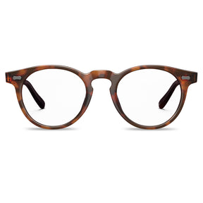 Carfia Dublin CA5506-FC04 Tortoise Acetate Round Prescription Glasses Eyeglasses for Unisex, Front View