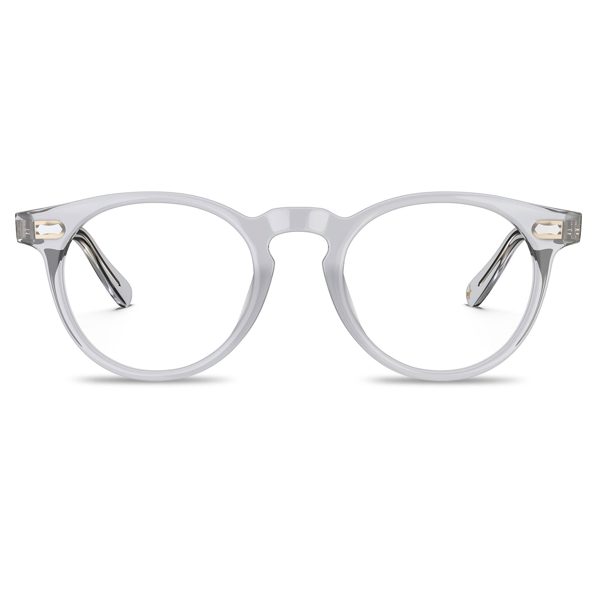 Carfia Dublin CA5506-FC10 Clear Acetate Round Prescription Glasses Eyeglasses for Unisex, Front View