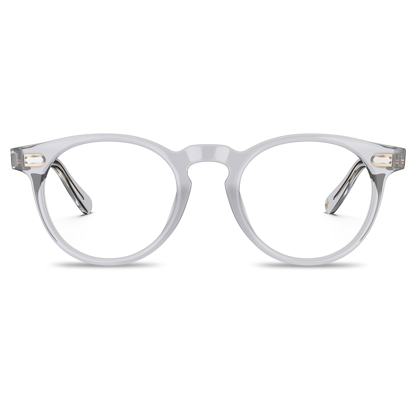 Carfia Dublin CA5506-FC10 Clear Acetate Round Prescription Glasses Eyeglasses for Unisex, Front View