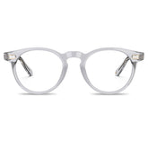 Carfia Dublin CA5506-FC10 Clear Acetate Round Prescription Glasses Eyeglasses for Unisex, Front View