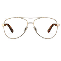 carfia-gold-aviator-prescription-eyeglasses-brown-tortoise-shell-temples-metal-frame-optical-glasses-front