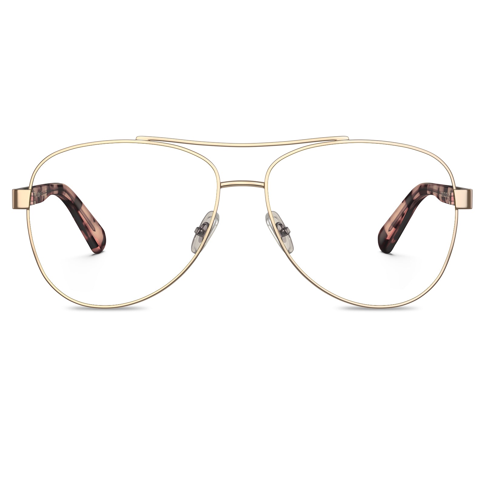carfia-gold-aviator-prescription-eyeglasses-tortoise-shell-temples-metal-frame-optical-glasses-front