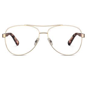 carfia-gold-aviator-prescription-eyeglasses-tortoise-shell-temples-metal-frame-optical-glasses-front