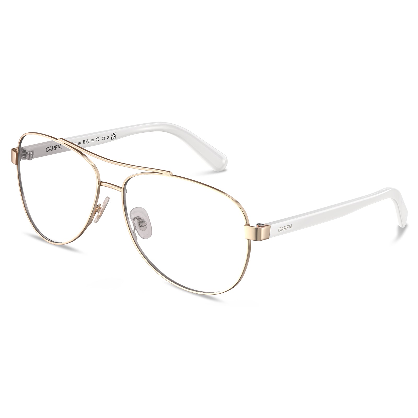 carfia-gold-aviator-prescription-eyeglasses-white-shell-temples-metal-frame-optical-glasses-angle