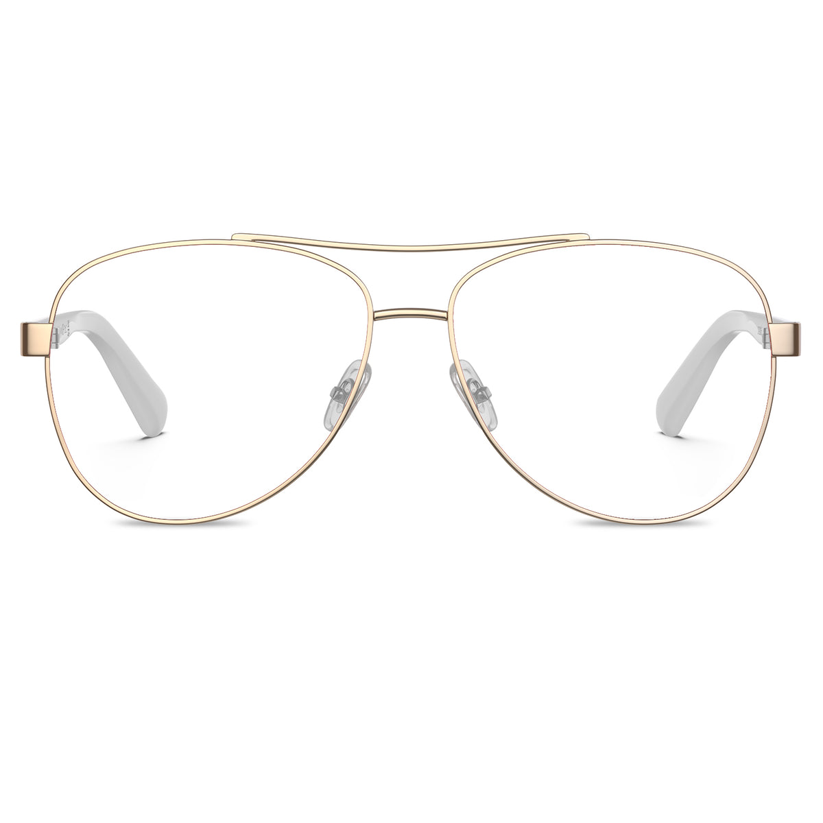 carfia-gold-aviator-prescription-eyeglasses-white-shell-temples-metal-frame-optical-glasses-front