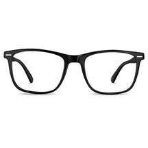Carfia Hemet-FL01 Black Acetate Rectangular Prescription Glasses Eyeglasses for Unisex, Front