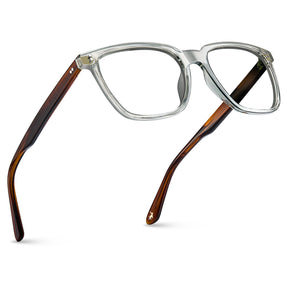 Carfia Kenosha CA5354FL22 Clear Acetate Square Prescription Glasses Eyeglasses for Men, Angle View