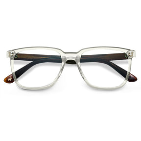 Carfia Kenosha CA5354FL22 Clear Acetate Square Prescription Glasses Eyeglasses for Men, Folded View