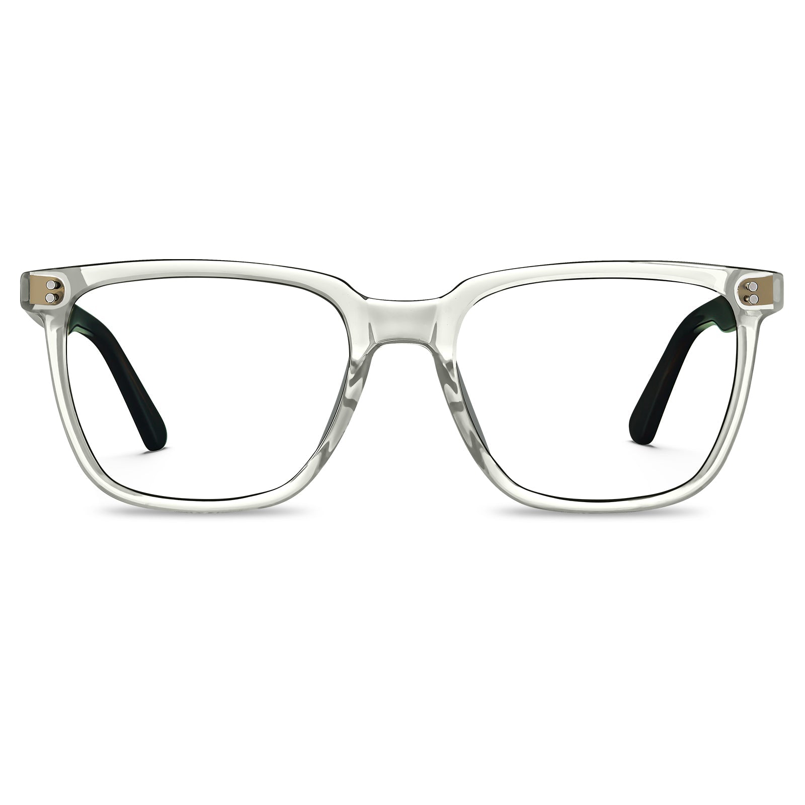 Carfia Kenosha CA5354FL22 Clear Acetate Square Prescription Glasses Eyeglasses for Men, Front View