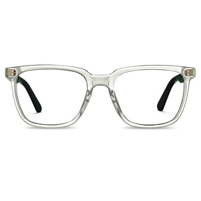 Carfia Kenosha CA5354FL22 Clear Acetate Square Prescription Glasses Eyeglasses for Men, Front View