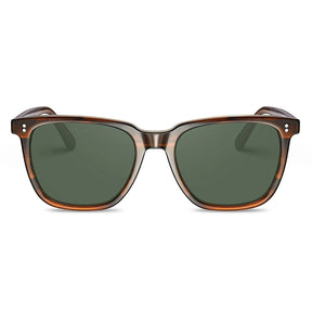 Carfia Kenosha CA5354L02 Brown Striped Acetate Square Polarized Sunglasses for Men, Front View