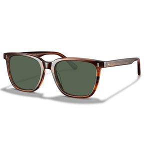 Carfia Kenosha CA5354L02 Brown Striped Acetate Square Polarized Sunglasses for Men, Three-Quarter View