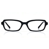 Carfia Leoon CA7033-C1 Black Acetate Rectangle Prescription Glasses Eyeglasses for Unisex, Front View