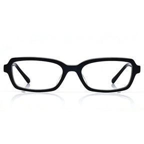 Carfia Leoon CA7033-C1 Black Acetate Rectangle Prescription Glasses Eyeglasses for Unisex, Front View