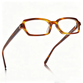 Carfia Leoon CA7033-C2 Tortoise Acetate Rectangle Prescription Glasses Eyeglasses for Unisex, Angle View